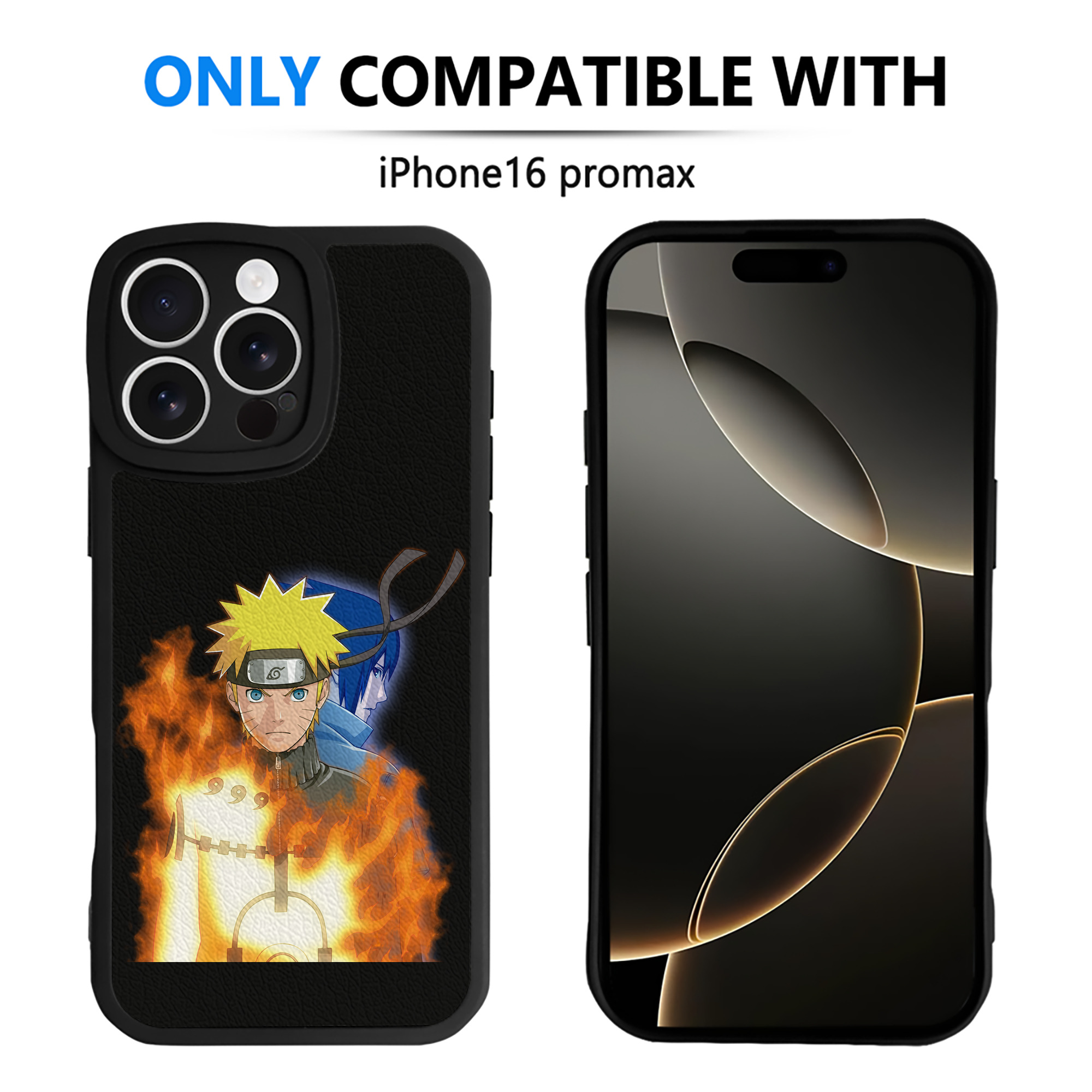 （画像用） NARUTO -ナルト- うずまき ナルト Uzumaki Naruto 【iPhone 16シリーズ対応】シリコンスマホケース（レザー調） 材質：シリコン